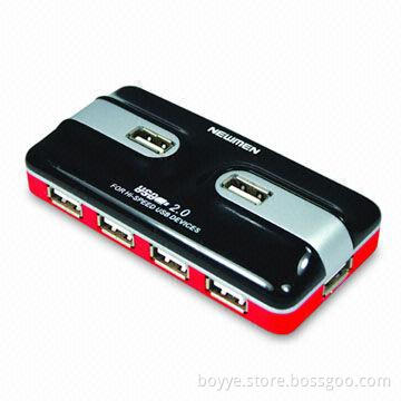7-port USB 2.0 Hub, Supports High-speed 480Mbps